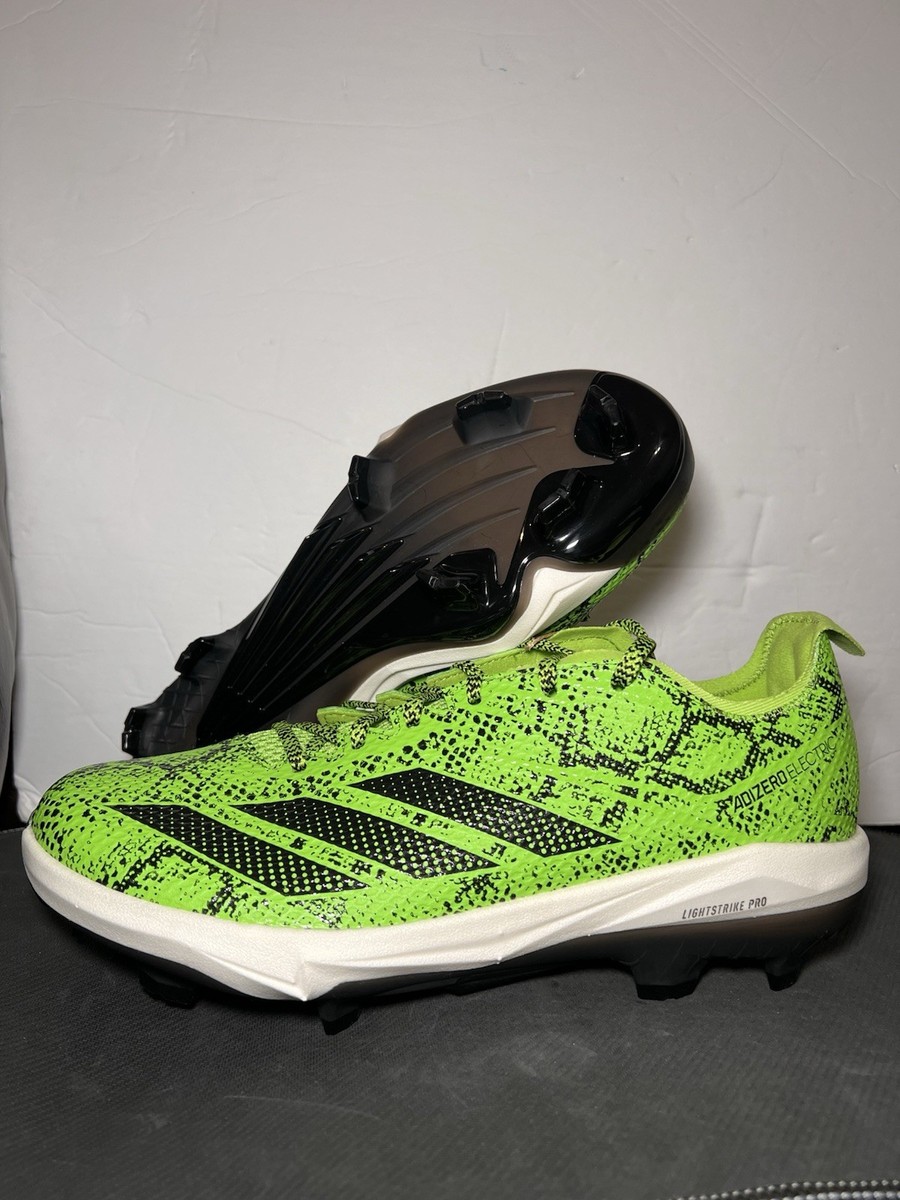 NEW Adidas Adizero Electric 2 Baseball Cleats JR7821 Size 10.5 Green Adidas Adizero Electric 2.0 Green Mamba Baseball Cleats  main image 3