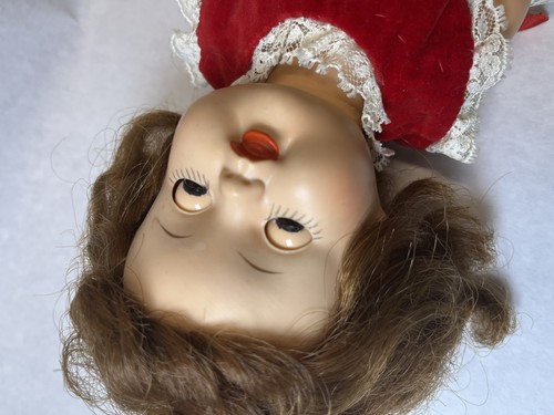 Vintage Hartplastik Lauflernpuppe 13 Zoll Schlafaugen, Kopf bewegt sich bei Bewegung Beine tragen - Bild 20 von 24