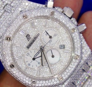 Audemars Piguet Royal Oak Chronograph 41 Mm Stainless Steel Watch 2800 Diamonds Ebay