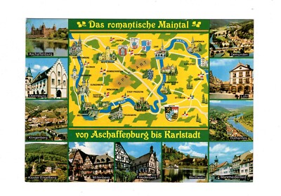 Postcard the romantic Main Valley from Aschaffenburg to Karlstadt