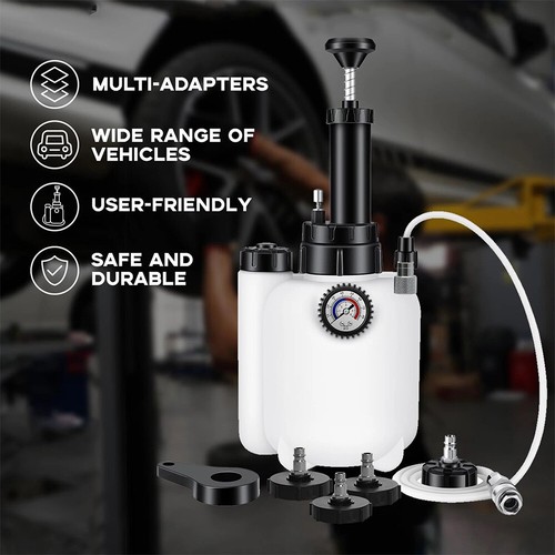 3L+1L Pressure Brake Clutch Fluid Bleeder Bleeding Kit Car Bleed Oil Bottle Tool - Picture 6 of 10