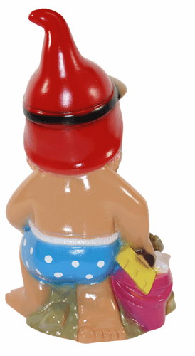 Enano de Jardín Decoración Figura Niño Con Castillo Arena Plástico H 31 CM - Imagen 5 de 5