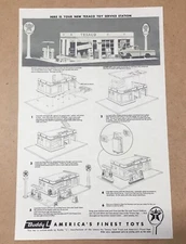 New Replica 1960 Buddy L TEXACO Service Gas Station Assembly Instructions 11x17