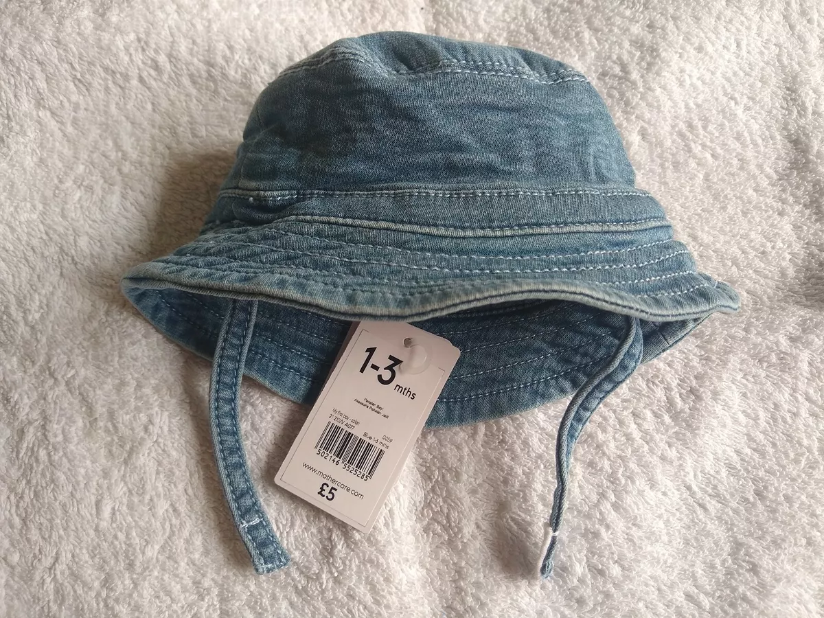 Mothercare 1 3 Month Baby Boy Girl Summer Denim Sun Hat eBay