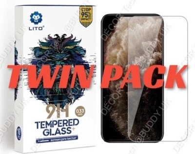 PROMAX 2X Gorilla Tempered Glass Screen Protector for iPhone 13 12 11 14 Pro Max XR X