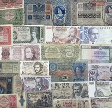 AUSTRIAN BANKNOTES - CHOICE OF NOTE AND STYLE - AUSTRIA