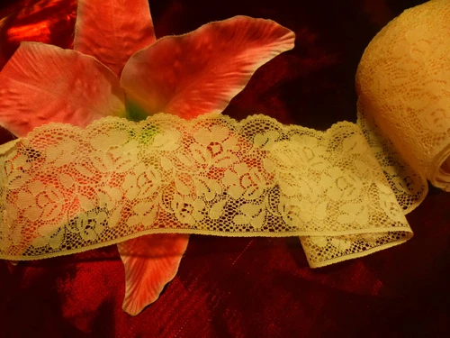2 M X 6 CM, 5 Very Wide Lace Pink Of Calais Of Sets Avail. Not Cut