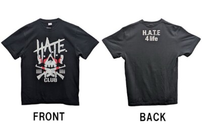 H.A.T.E. CLUB T-shirt XXL Historic X-over NJPW x STARDOM Bullet