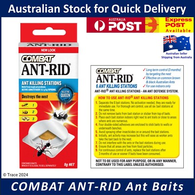Ant Rid Block Combat Ant-Rid Bait Stations - Ant Killer Baits - 6 Pack | eBay Australia