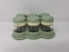Baby Bullet Food Storage Cups Tray 6 Cups With Lids Date Dial Storage Cups