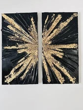 Original Textured painting on canvas, Modern hand painted, Acrylic, Set Of 2