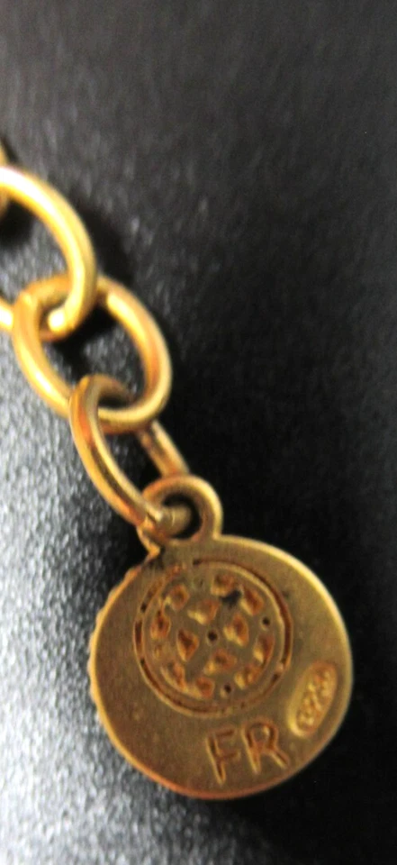 Collar FREIDA ROTHMAN Plata de Ley 925 Pesada Piedra Azul Triple Hilo Foto 4 de 4