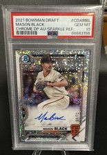 MASON BLACK 2021 Bowman Chrome #CDA-MBL 1st Sparkle Refractor  /71 Auto PSA 10