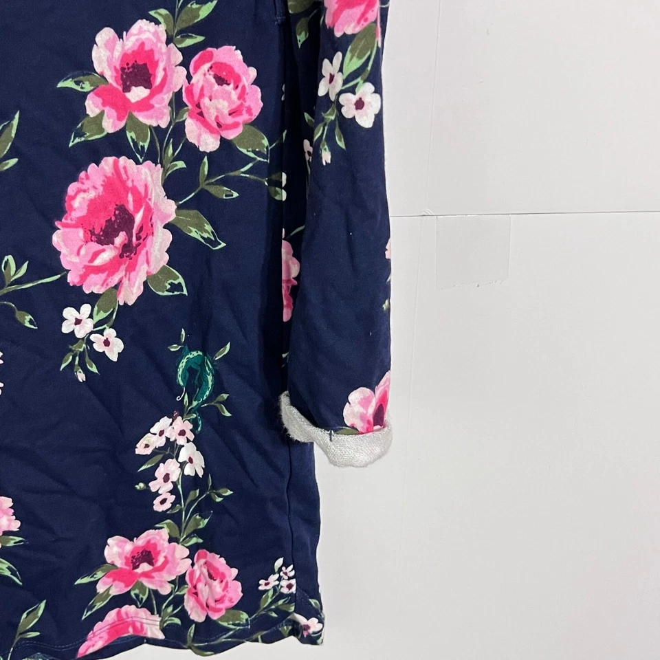 Vestido Hm Niñas Talla 14Y Azul Floral Boho Manga Larga Cuello Redondo Pullover Foto 3 de 4