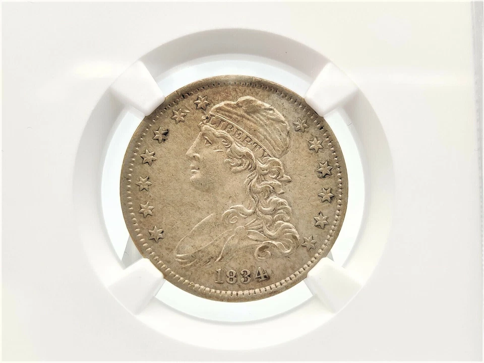 1834 NGC UNC Details Capped Bust Quarter **CRISP DETAILS, EXCELLENT COIN - Image 3 of 4