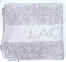 NEW LACOSTE LILAC PURPLE,MAUVE,GRAY 100% COTTON PLUSH BATH,BEACH TOWEL-31" X 54"