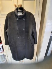 Ladies Marella Black Double Breasted Coat Size 12