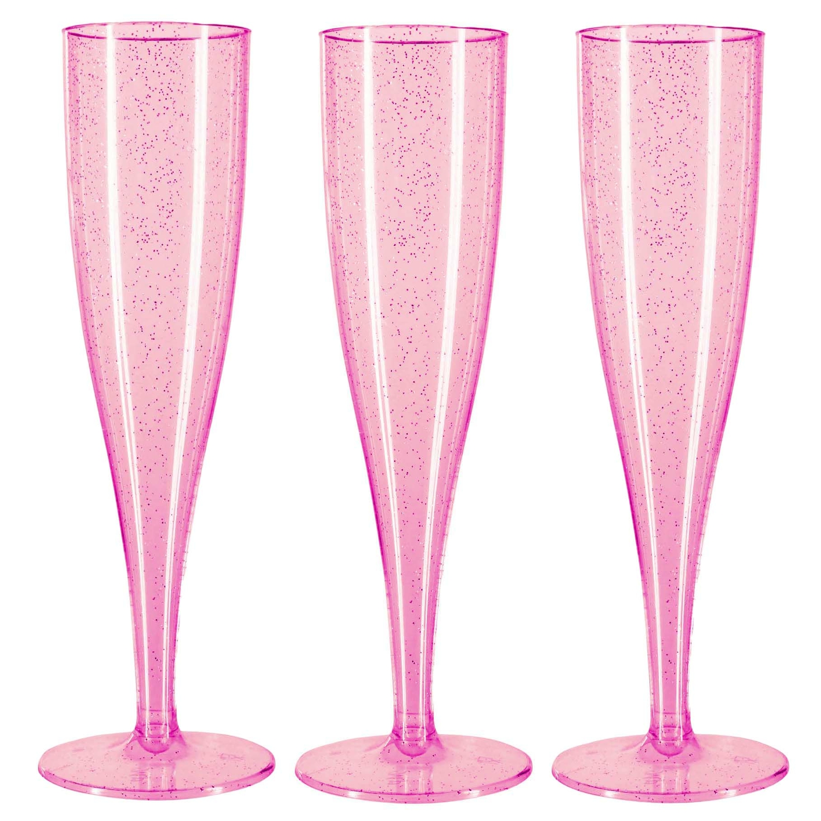 10 X Copas De Prosecco Rosadas Con Purpurina Plateada 175Ml