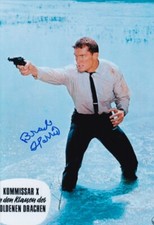 BRAD HARRIS signed Autogramm 20x30cm KOMMISSAR X in Person autograph COA