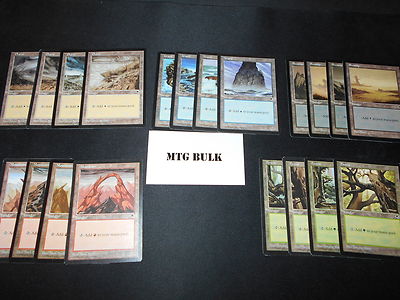 20 Basic Land - TEMPEST - 1x of each art - SP-MP - Magic MTG FTG