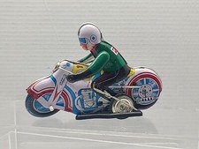 Tin Plate Motorcycle Wind-up Toy MS-702 26 Race Tested Working