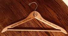 Wooden Hotel Hanger Sheraton Vintage Wood Clothes Coat Coast to Coast US Hawaii