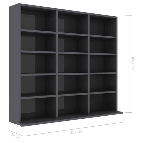15 Fächer Bücherregal CD DVD Standregal Büro Aufbewahrung Regal Holz Büroregal - Bild 7 von 46