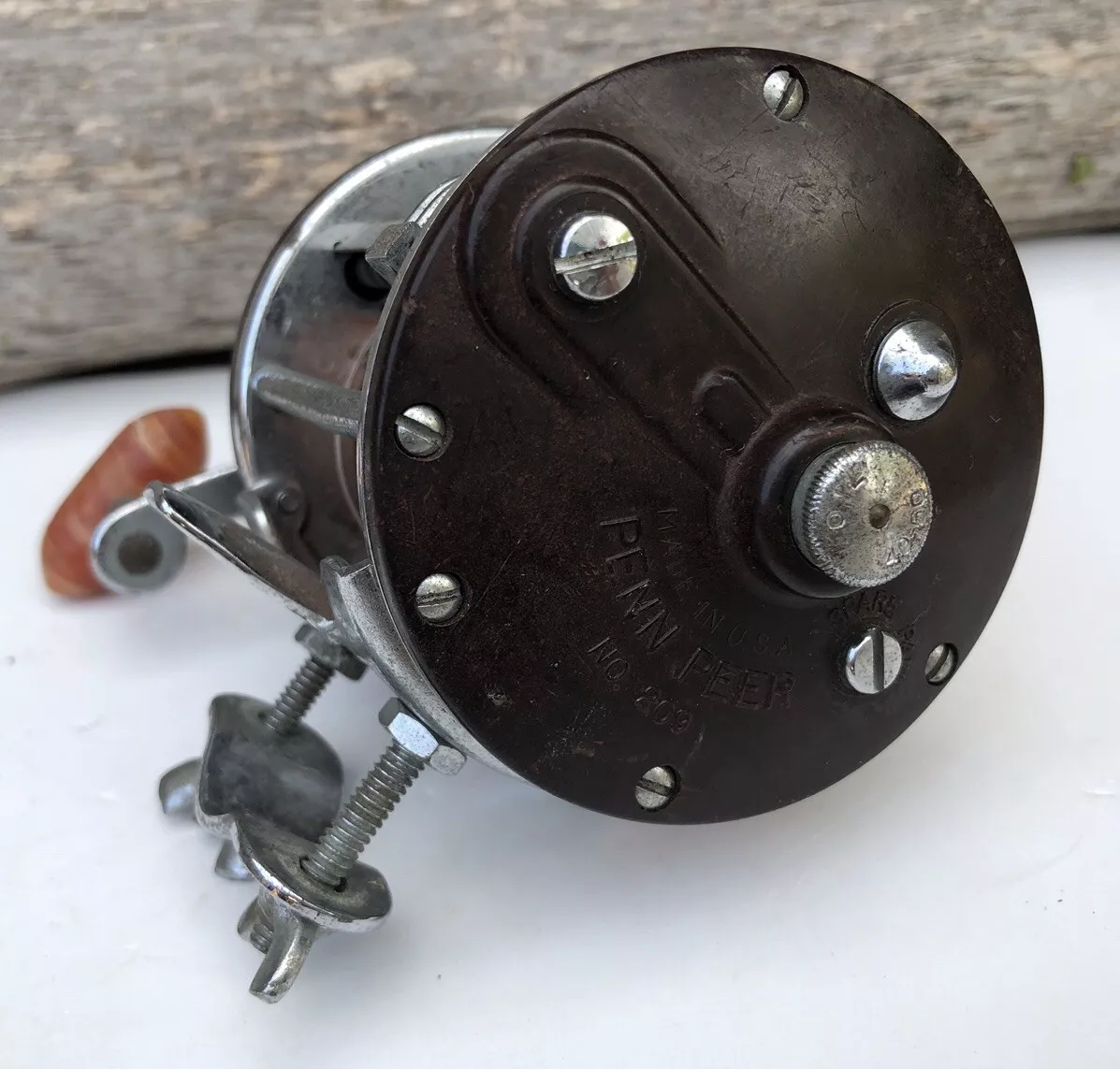 Vintage PENN Peer 209 Levelwind Saltwater Fishing Reel Stainless Steel Spool