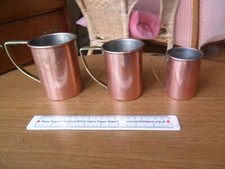 Vintage Copper Measuring Cup with Brass Handle X3