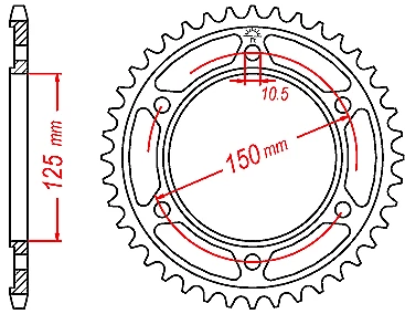 Kit de cadena y piñones de carrera KTM 1290 Super Adventure S RK MAX-Z 525 BLK 2017-19 Foto 3 de 4