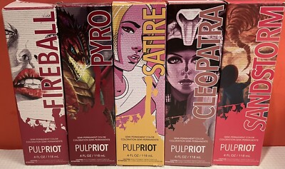FIVE LOT 4oz Tubes Pulp Riot Semi Permanent Color 100% AUTHENTIC & New