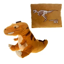 Pillow 18" Reversible T-Rex Peek-A-Boo Plush Cuddle Travel Buddy Age 3+ New