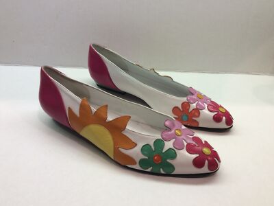 Timothy Hitsman Floral Flower Power Size 10 M Vintage flats