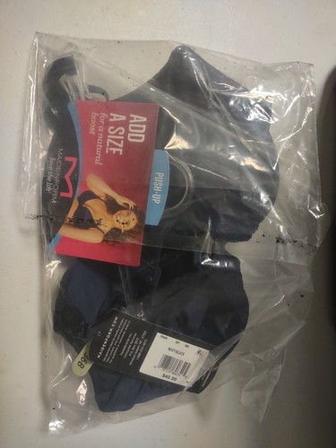 NWT Maidenform 09428 Love The Lift Push-Up Demi Cup Bra 36B Navy / Black - 第 3/8 張圖片