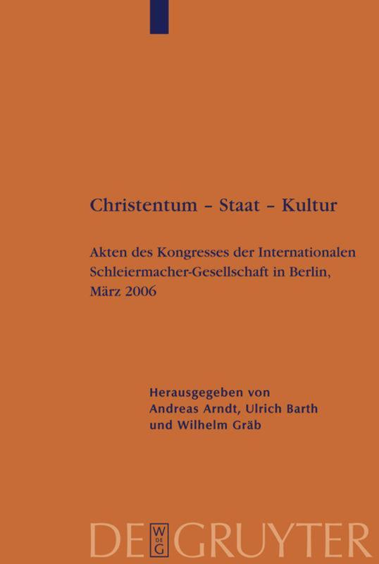 Thumbnail - Christentum ¿ Staat ¿ Kultur | Buch | 9783110196634