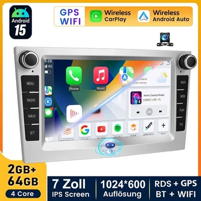 7" Android14 Carplay Autoradio GPS Navi RDS Für Opel Astra H G Corsa C D Vectra - Bild 1 von 4