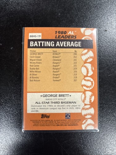 2023 Topps Series 2 - George Brett - 1988 35th Anniversary All-Star #88AS-19 - Picture 2 of 2