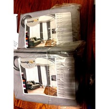 YoungsTex Brand Gray Grommeted Curtains - New