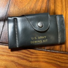 Vtg US Army Sewing Kit Military Issue Black Needles Thread RZK