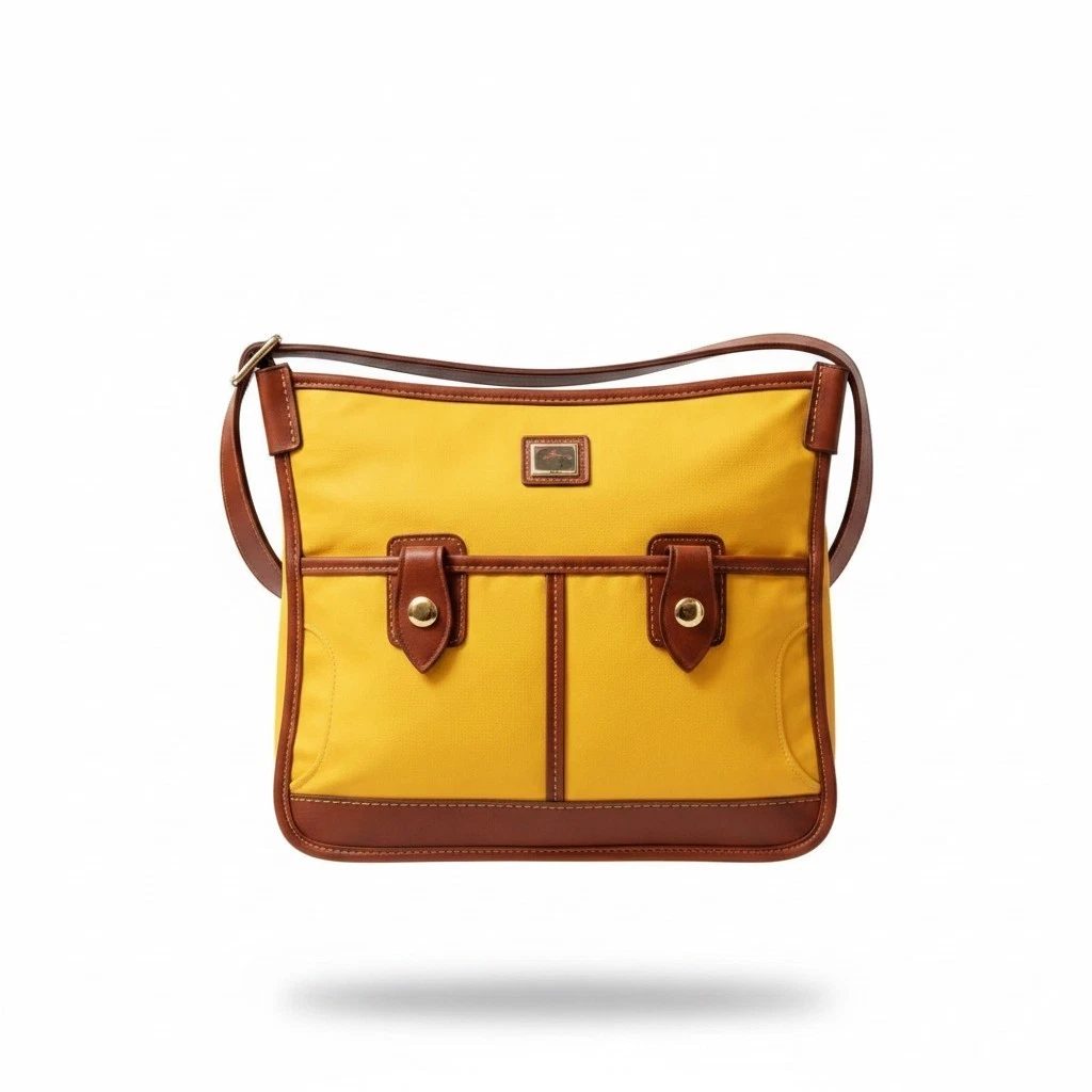 Dooney & Bourke Nylon Exterior Yellow Bags & Handbags for Women