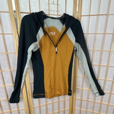 Smartwool Merino 250 Merino Wool Colorblock 1/4 Zip Hoodie Pullover M