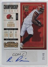 2017 Panini Contenders Championship Ticket /49 Reggie Davis #291 Auto 0jd0