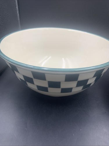 Set 3 ciotole di miscelazione Hartstone Pottery Stoneware gres scacchiere verdi - Foto 3 di 11