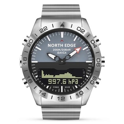 North Edge Gavia Taucheruhr Höhenmesser Barometer Kompass Schrittzähler