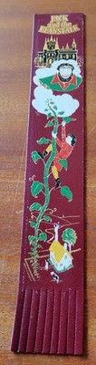 Jack and the Beanstalk   Burgund Vintage Leder Lesezeichen ABGEWETZT!! B154