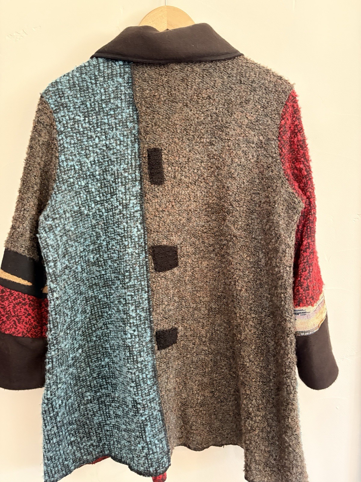 Ali Miles Multicolor Patchwork Abstract Artsy Art… - image 4