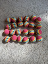 24 Foam Rainbow Balls Golf Practice Pet Toys