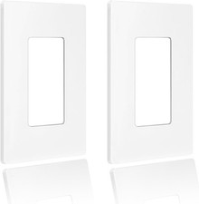 Light Switch Screwless Wall Plate,1-Gang Cover for Decorator Receptacle Outlet