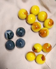 Lot of 15 JABO 2003 Classic Swirl PEEWEE  Marbles .50" M/NM