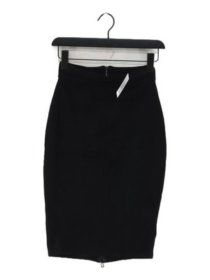 James Perse Damen Midi Rock UK 8 Schwarz Lyocell Modal